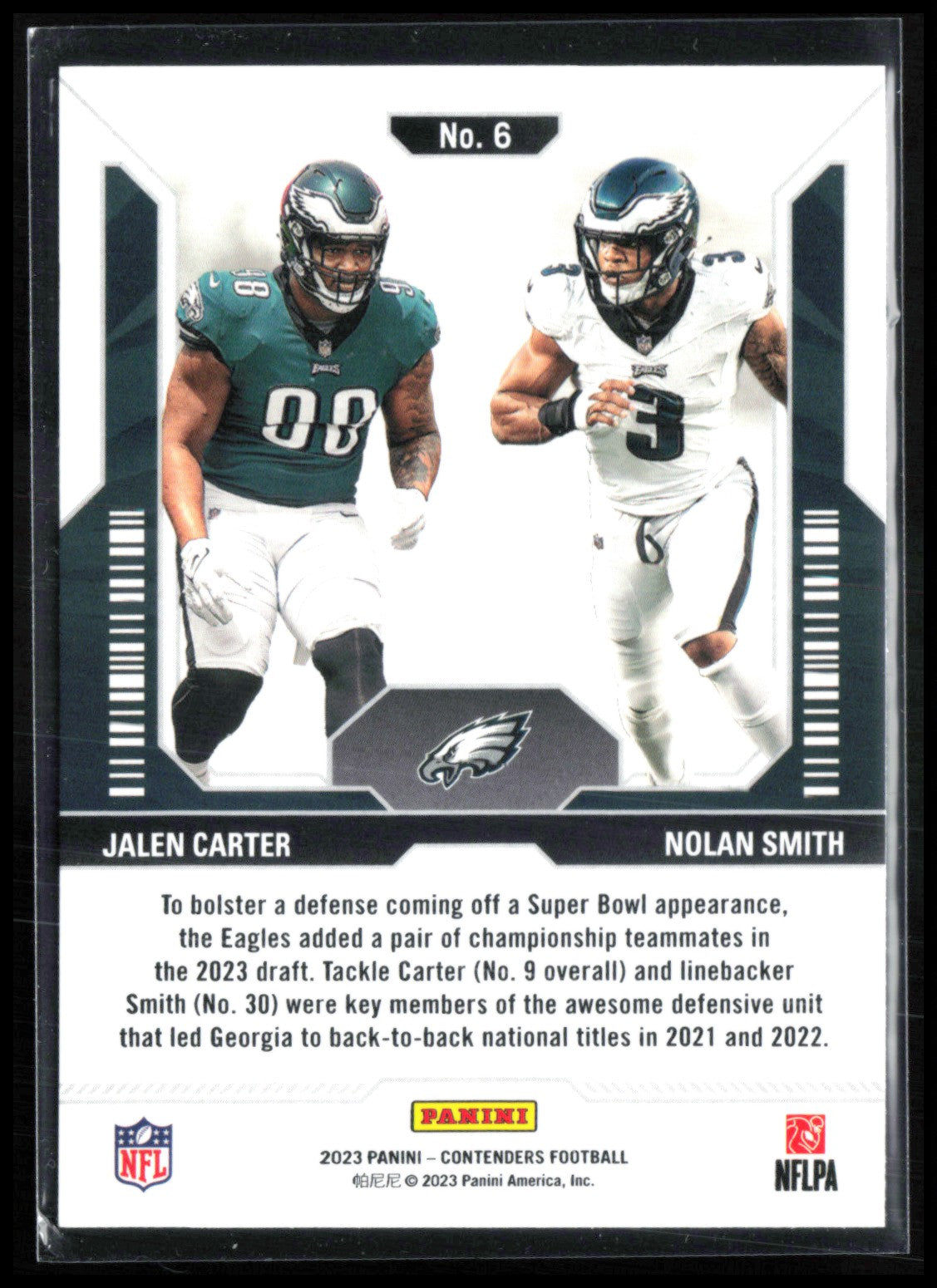 Jalen Carter / Nolan Smith RC