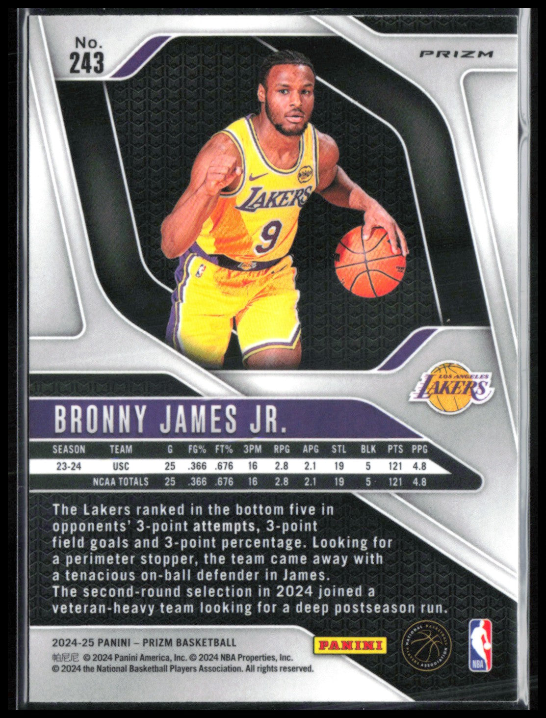 Bronny James Jr. RC Silver (Surface Issues)