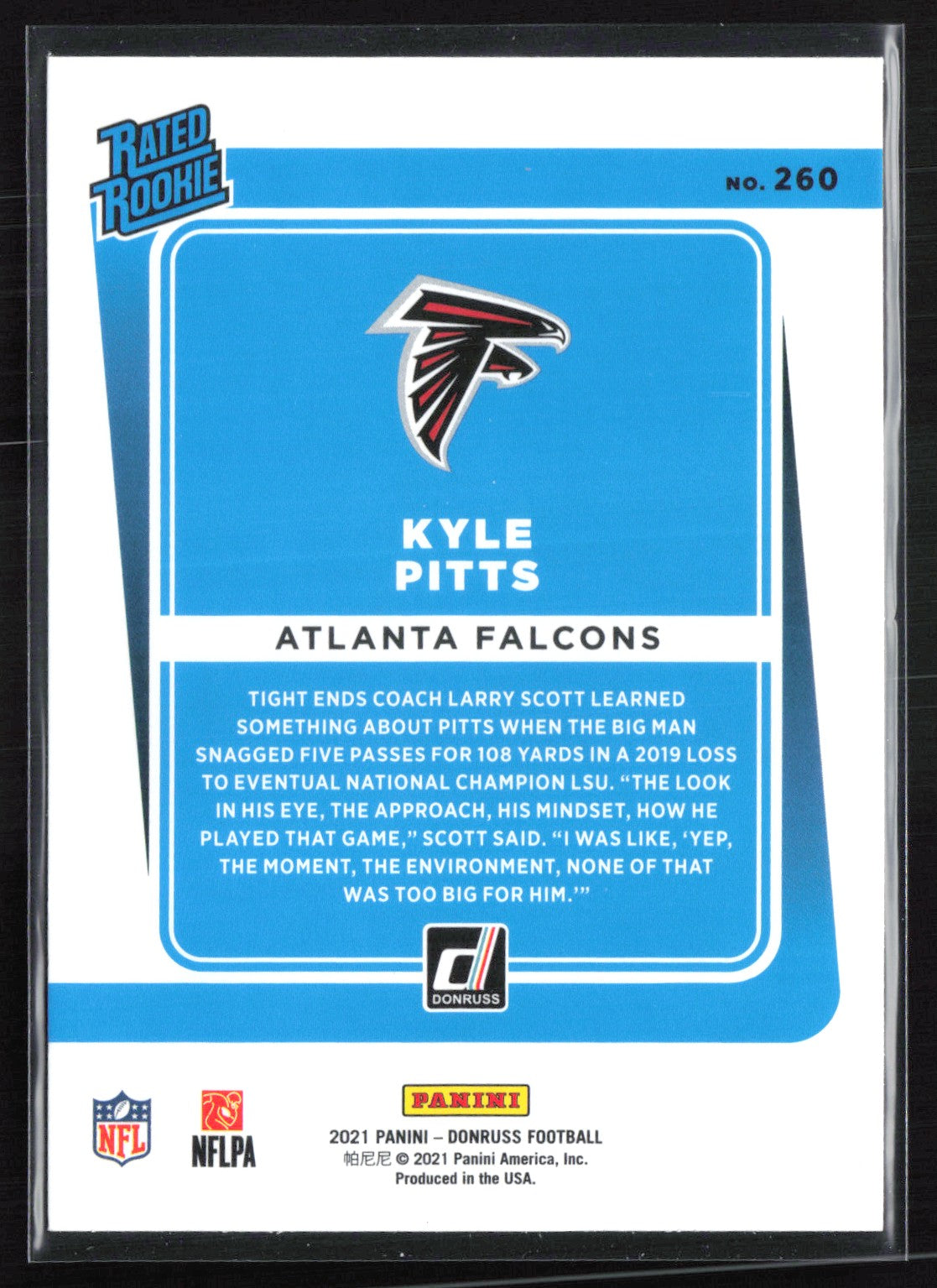 Kyle Pitts RC Press Proof Blue