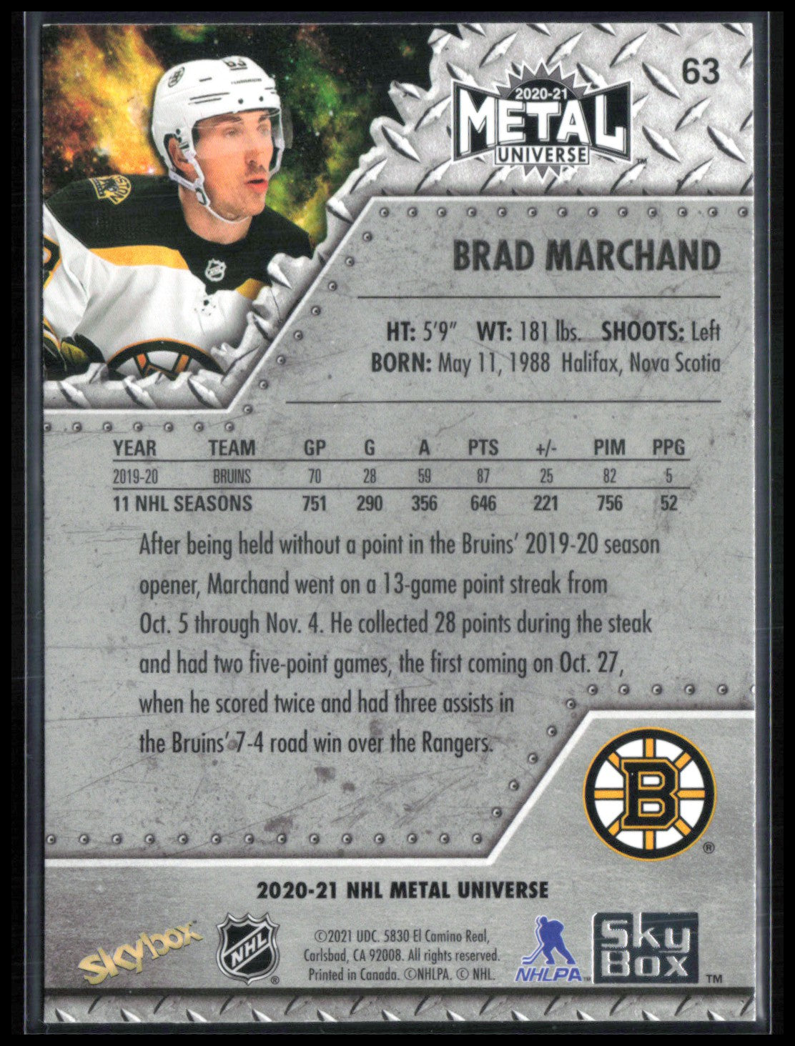 Brad Marchand Blue
