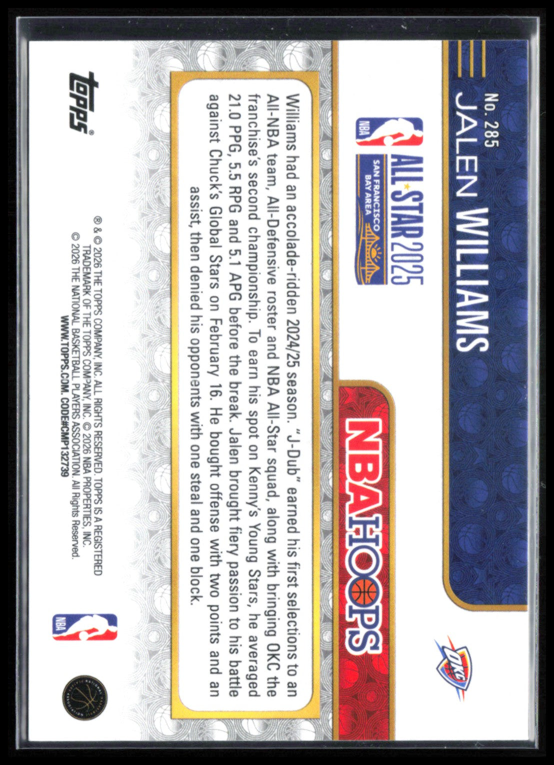 Jalen Williams Basketball Parallel