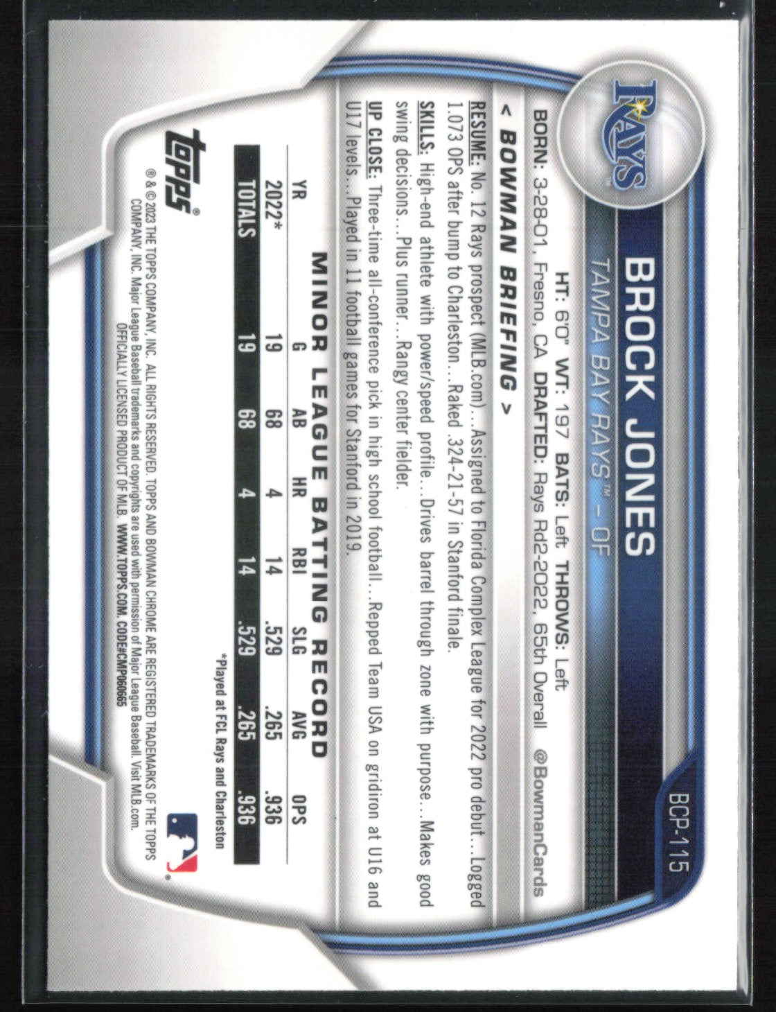Brock Jones 1st Bowman
