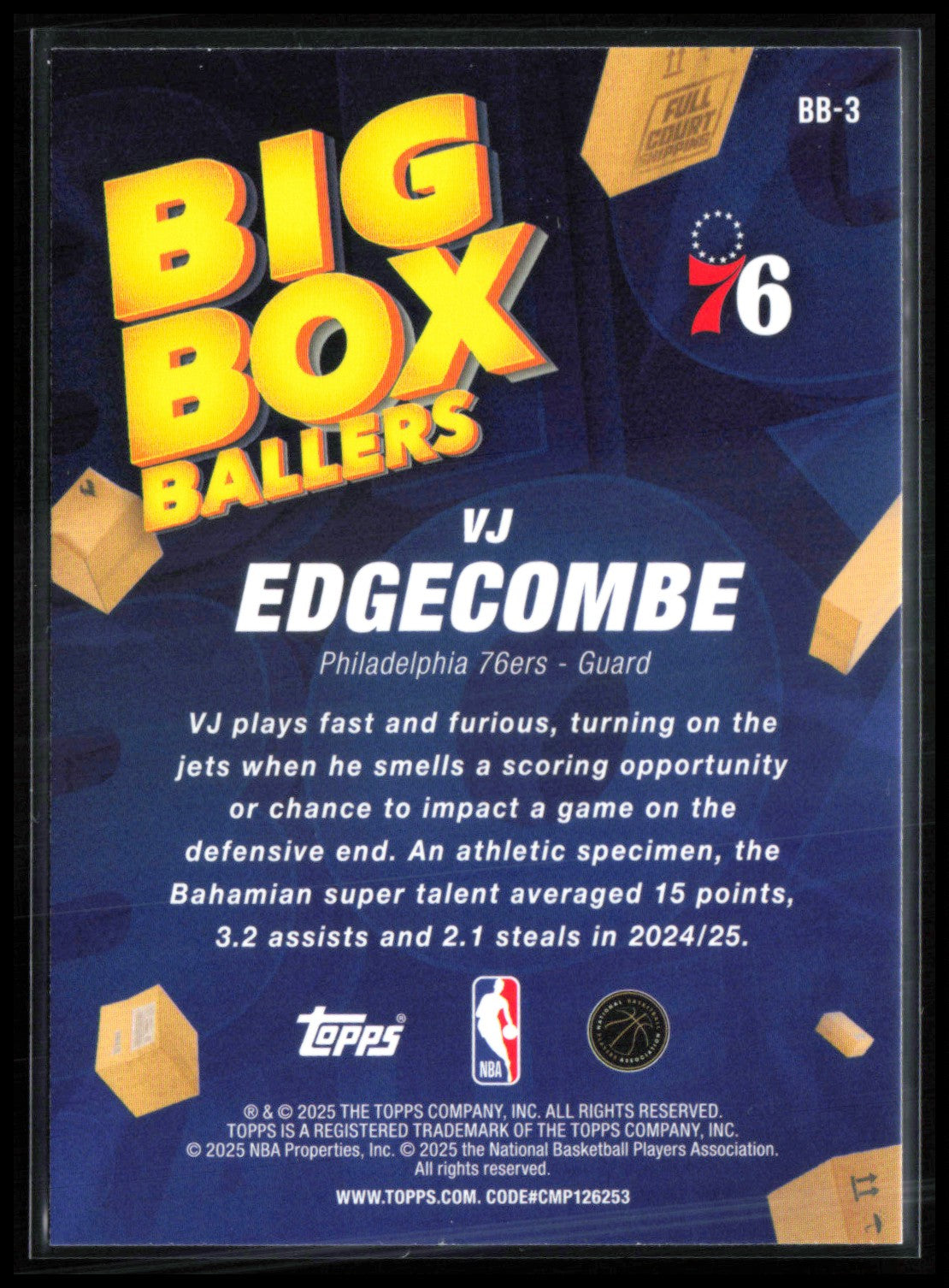 VJ Edgecombe Big Box Ballers Crackle Foil RC