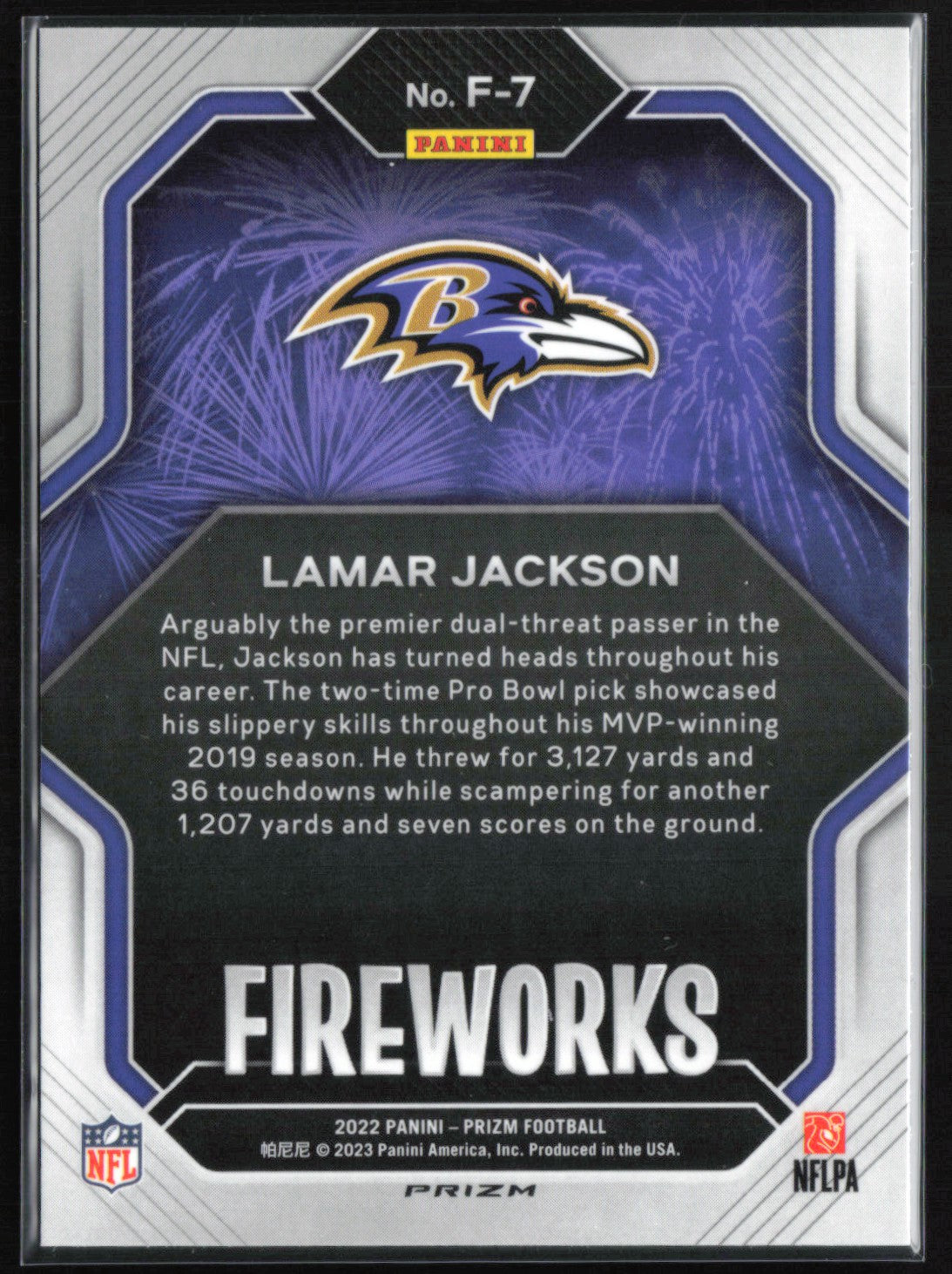 Lamar Jackson Fireworks Silver