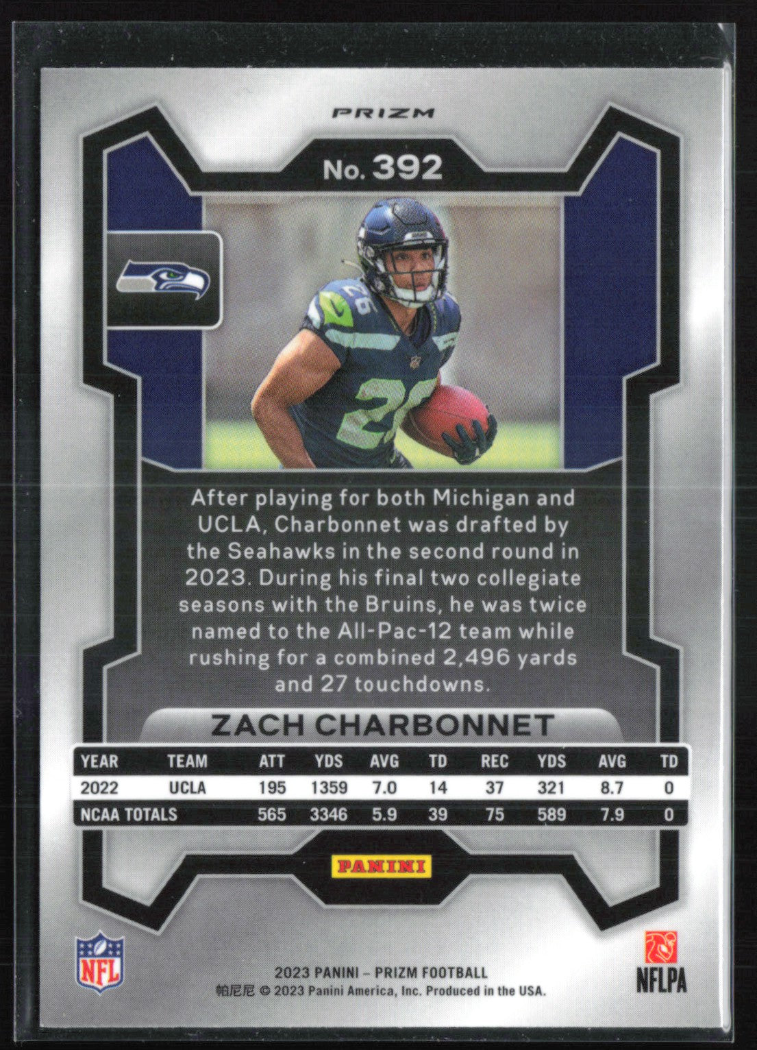 Zach Charbonnet RC Orange Cracked Ice