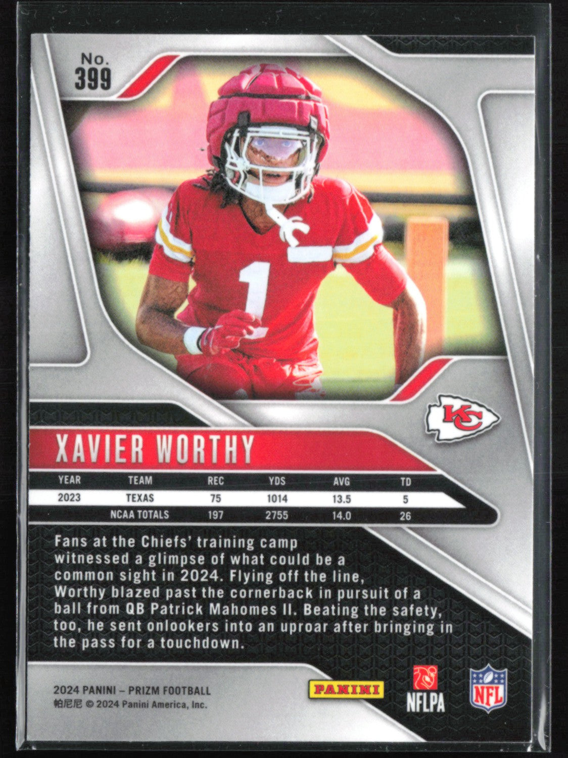 Xavier Worthy RC 2024 Prizm
