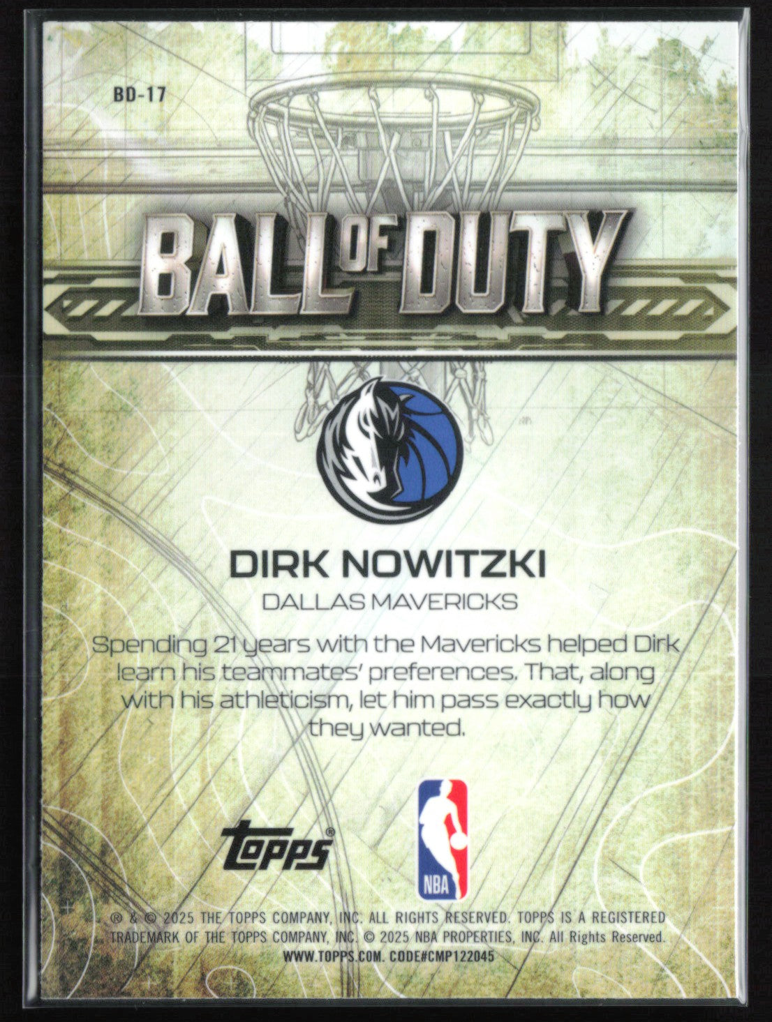 Dirk Nowitzki Ball of Duty