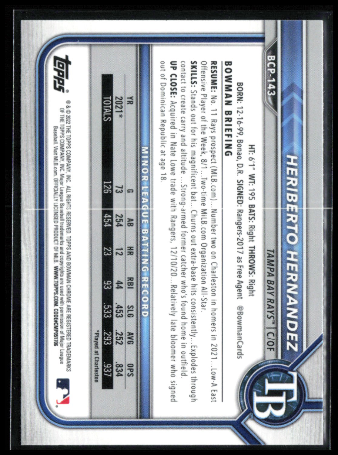 Heriberto Hernandez Prospect