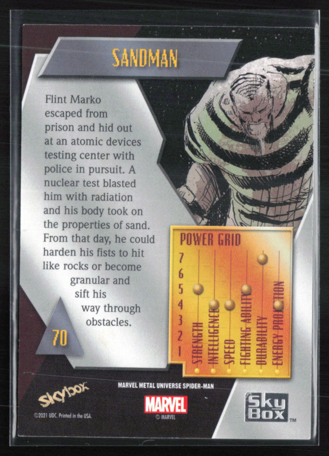 Sandman 2021 Marvel Metal Universe