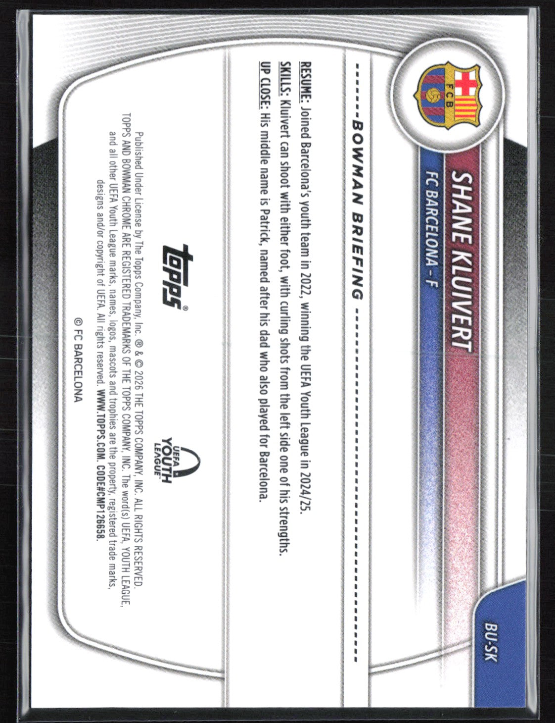 Shane Kluivert 1st Bowman Refractor