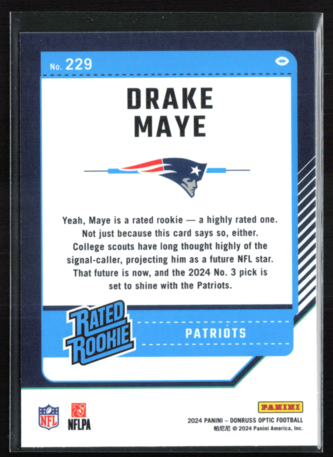 Drake Maye RC Optic Rated Rookie