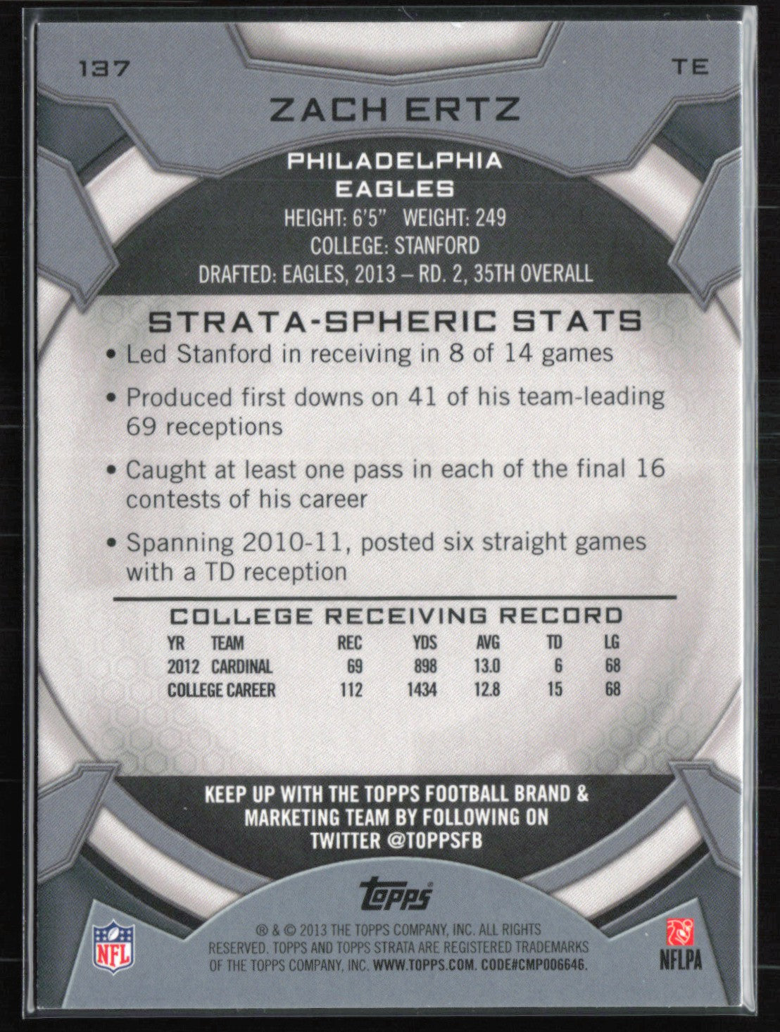 Zach Ertz RC Strata