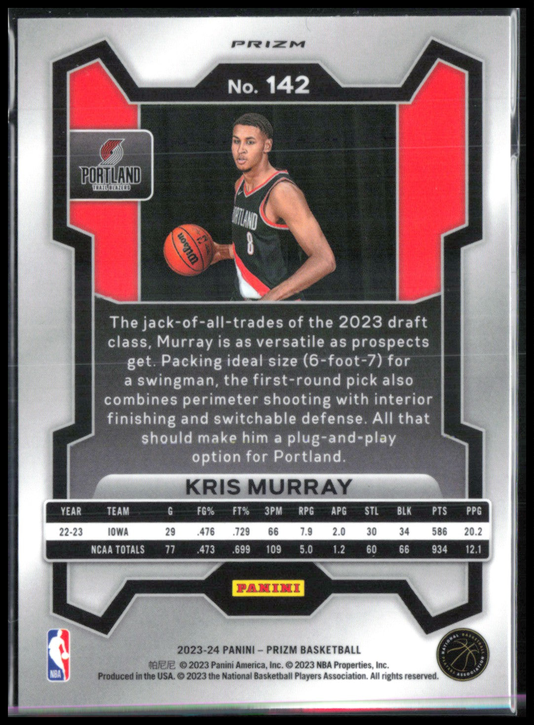 Kris Murray RC Silver Prizm
