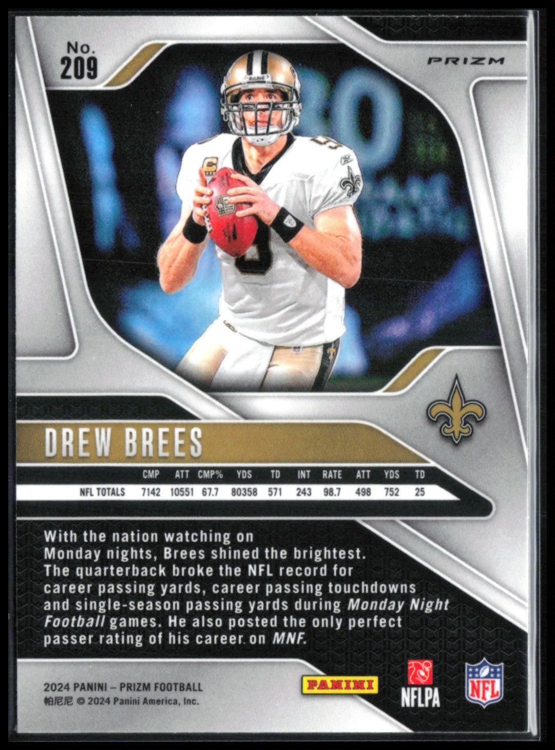 Drew Brees Orange Laser