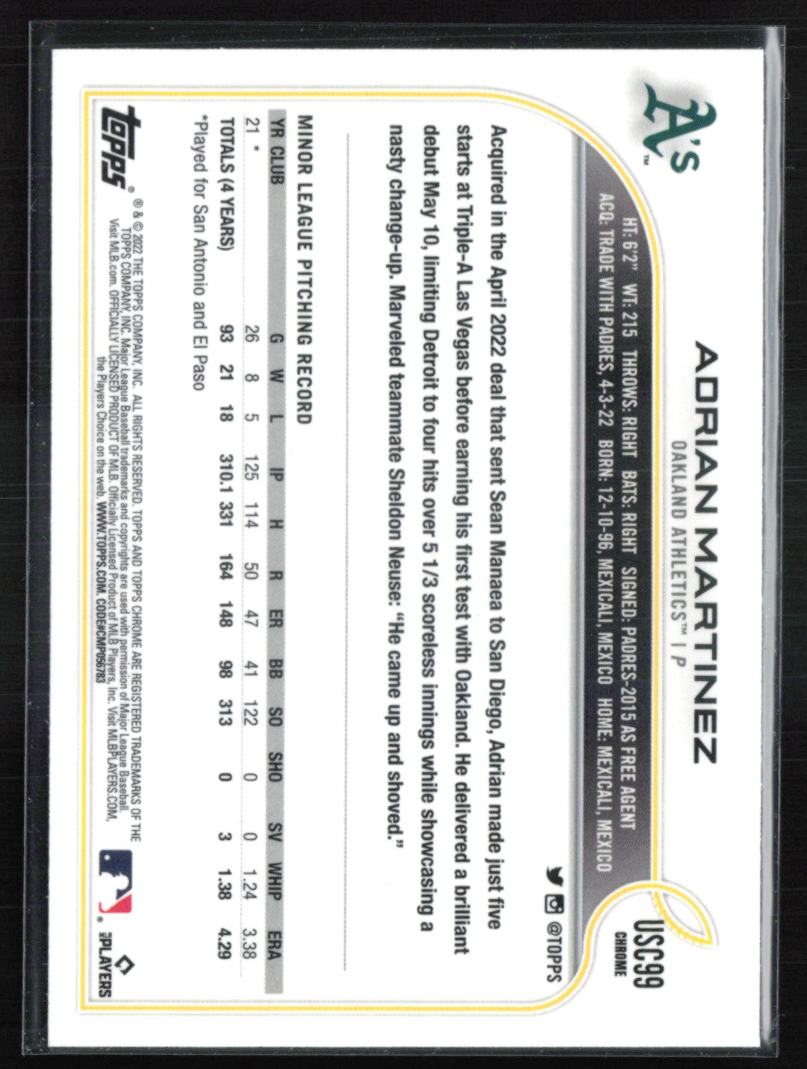 Adrian Martinez RC Purple Refractor