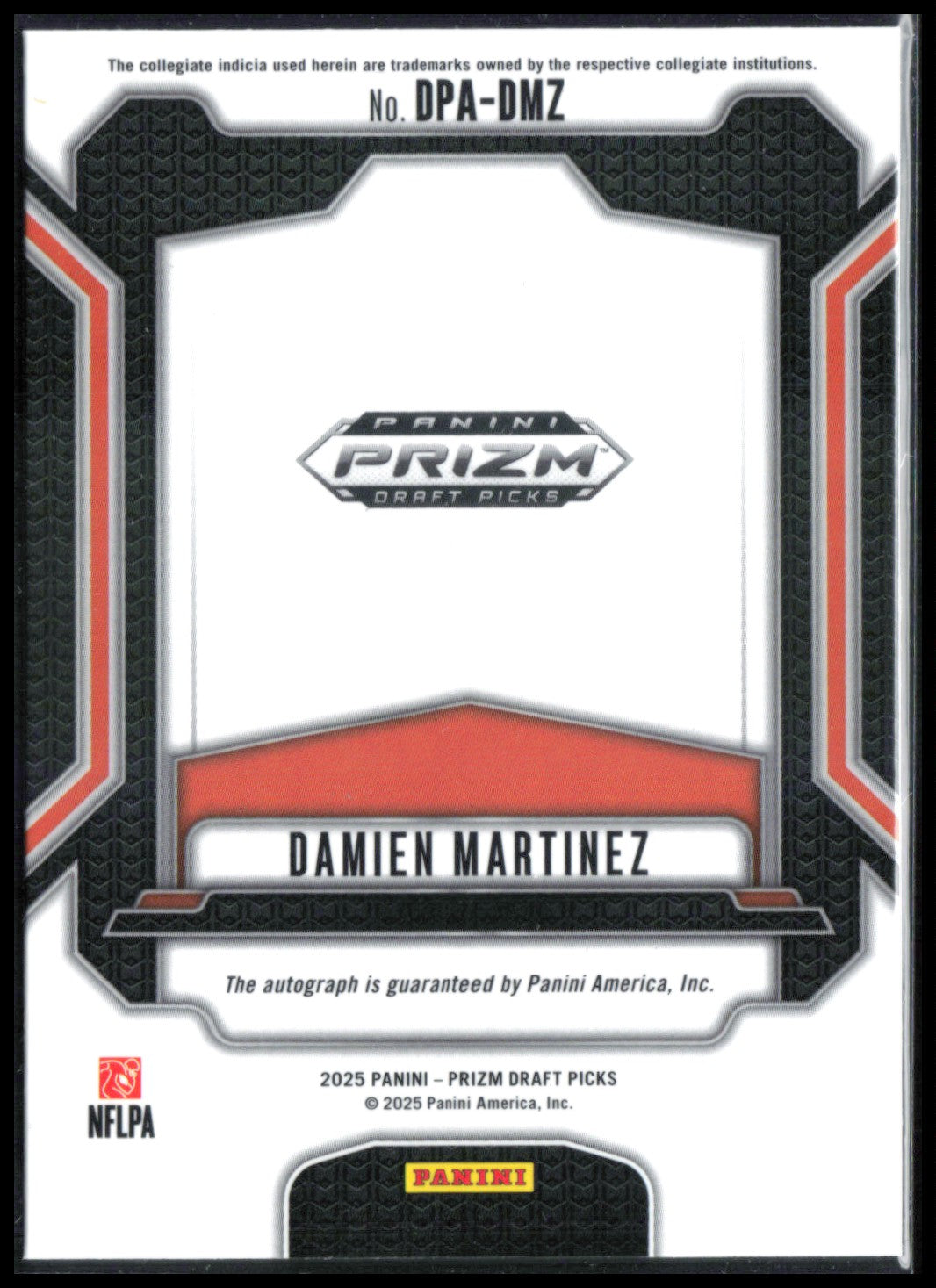 Damien Martinez RC Auto Draft Picks