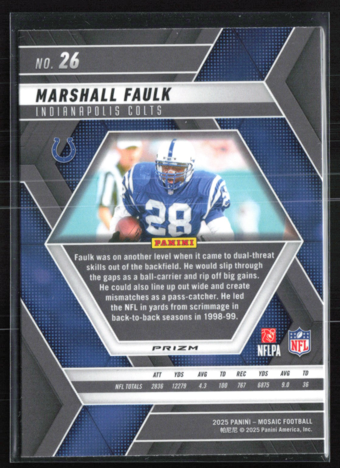Marshall Faulk Mosaic Prizm