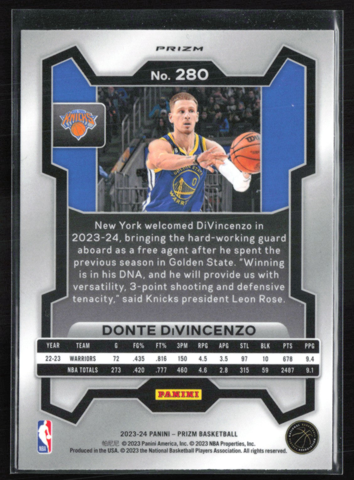 Donte DiVincenzo Silver Prizm
