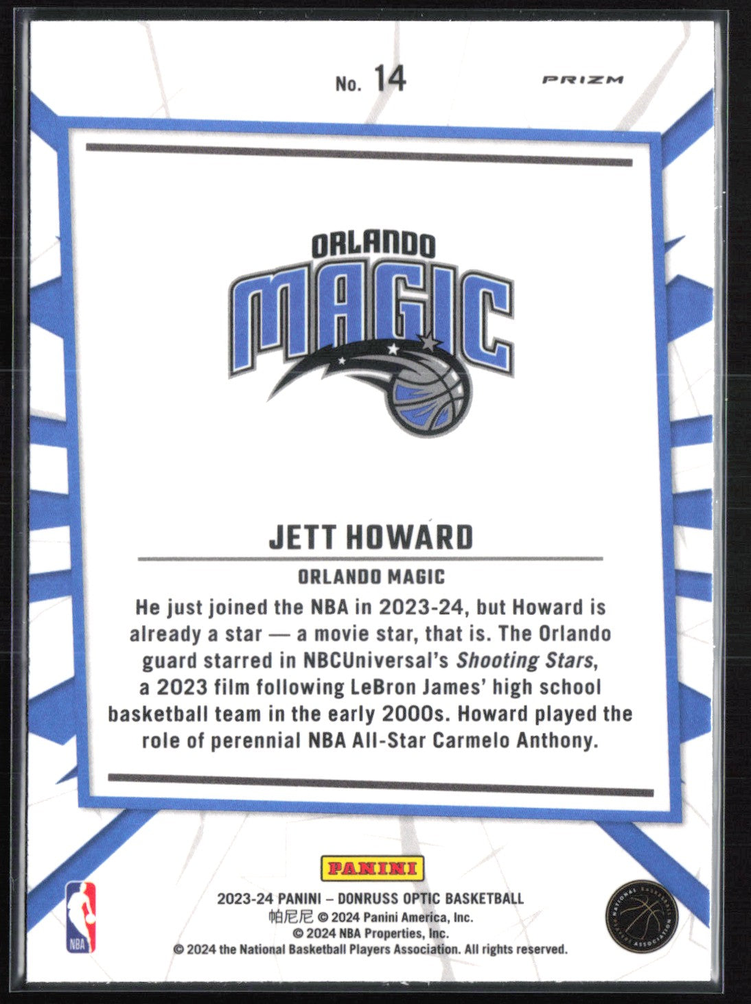 Jett Howard RC Purple Holo