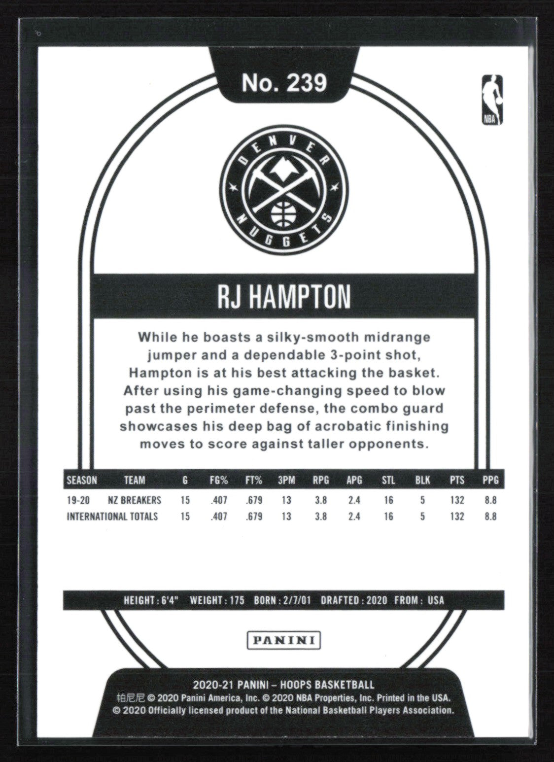 RJ Hampton RC Red /75