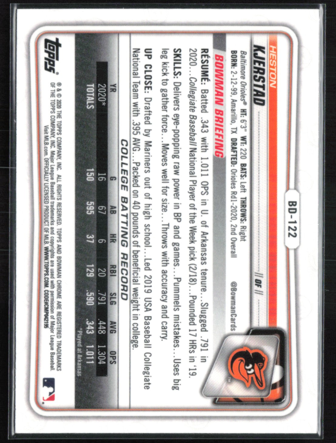 Heston Kjerstad 1st Bowman