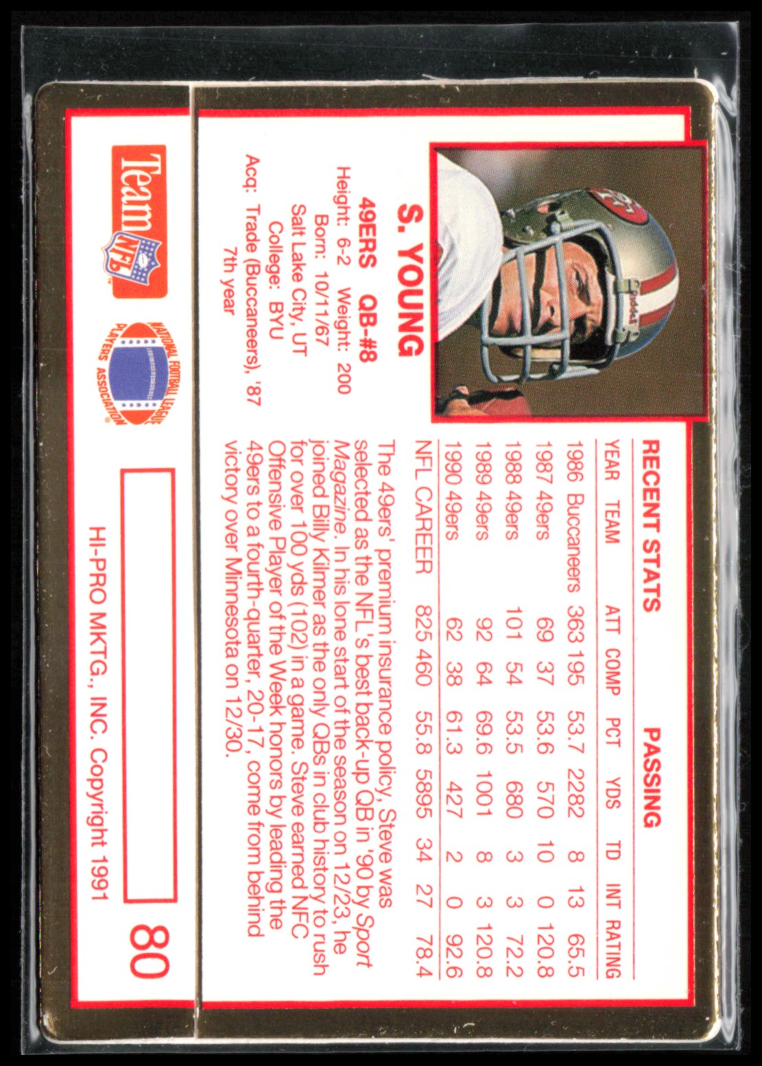 Steve Young Action Packed