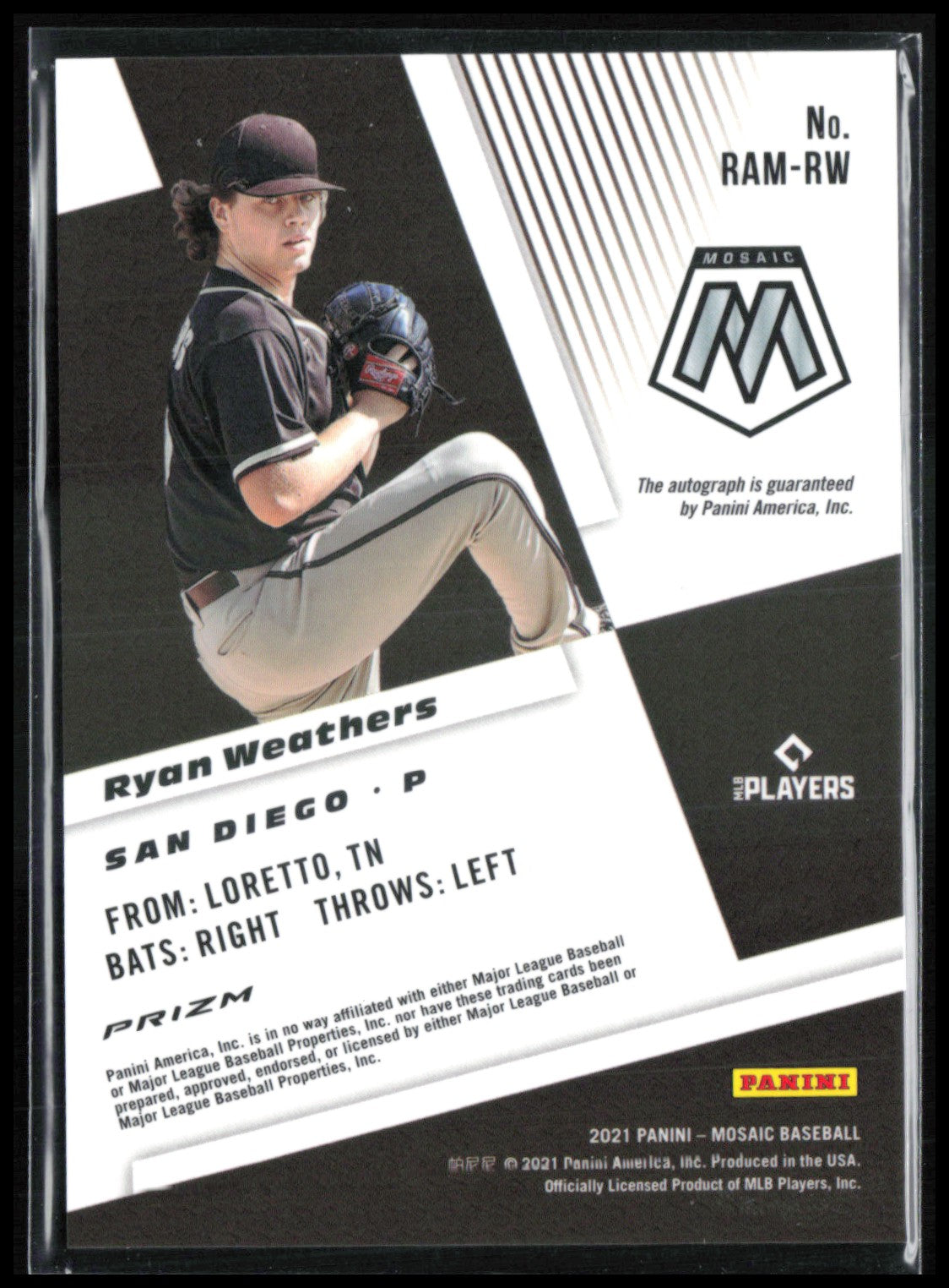 Ryan Weathers Auto Mosaic Prizm Rookie Autographs