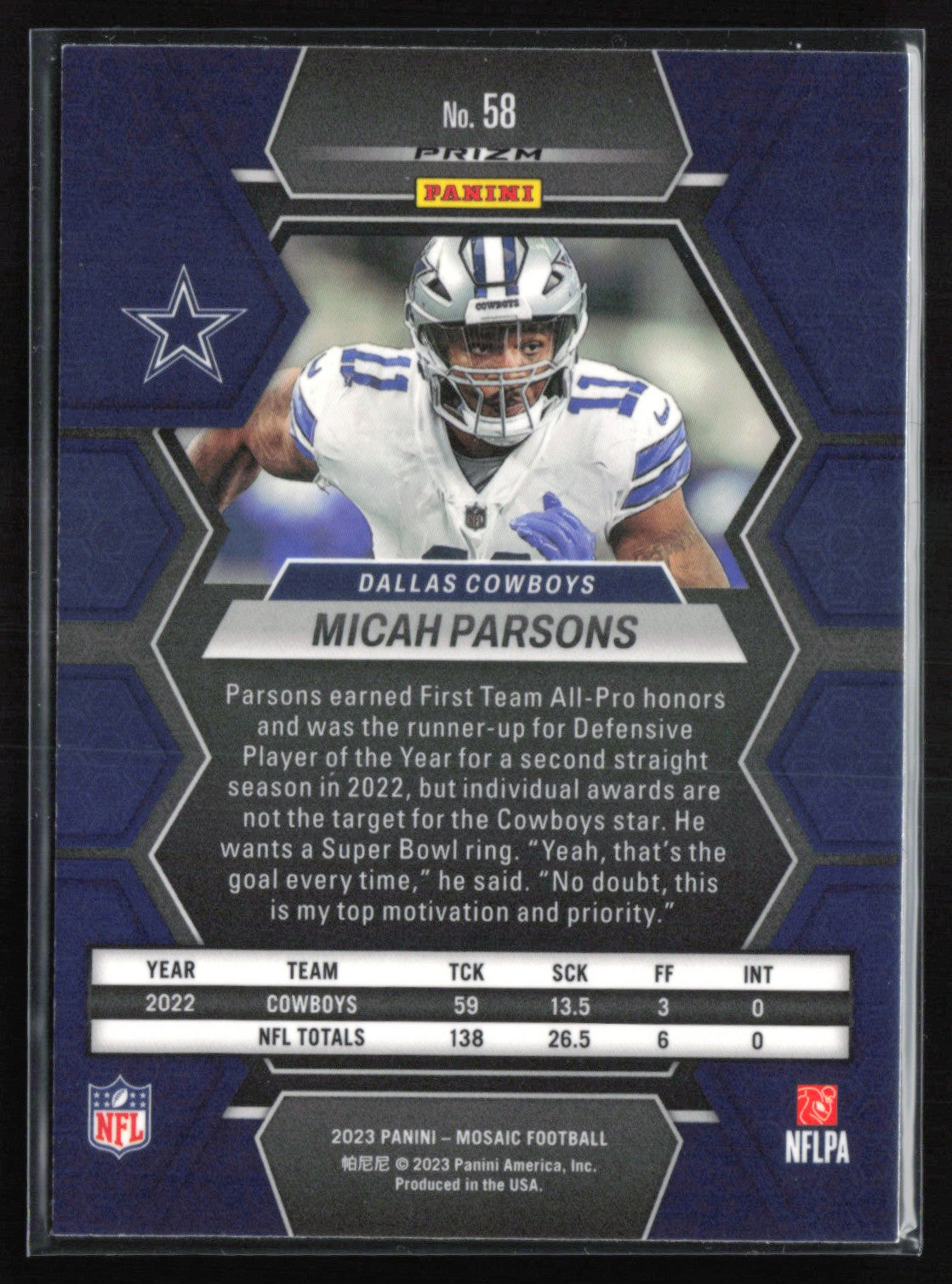 Micah Parsons Mosaic Prizm
