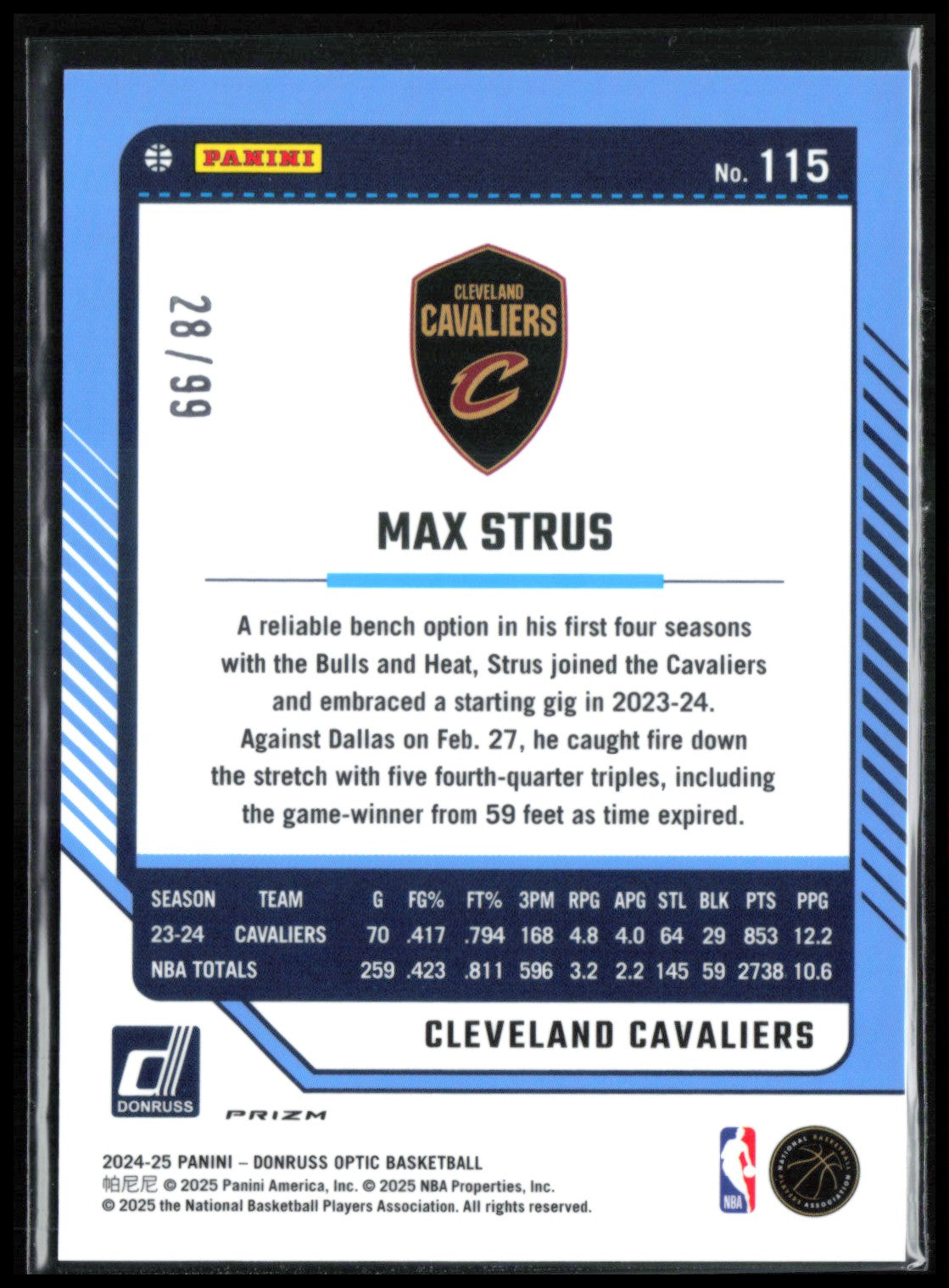 Max Strus Purple Fast Break /99