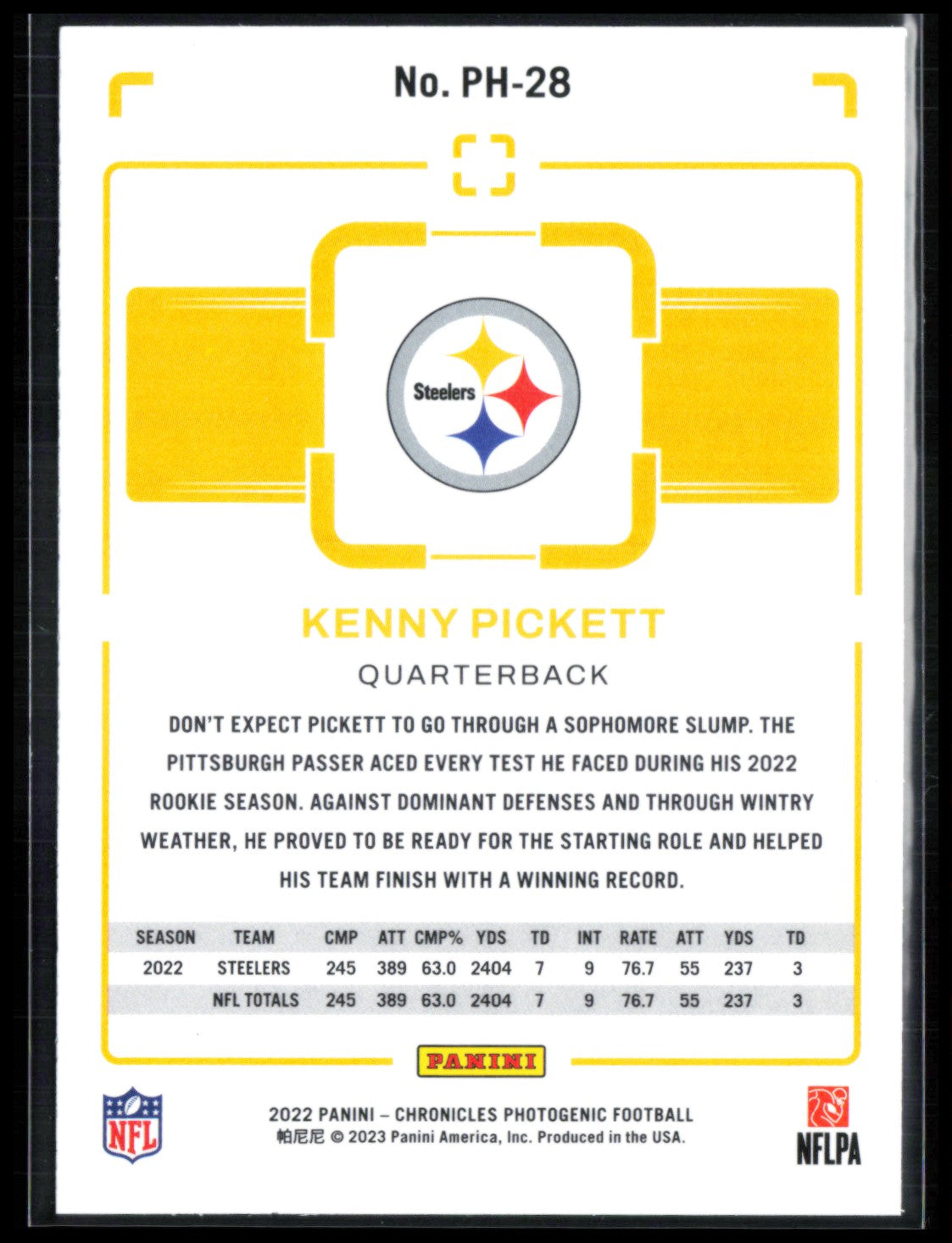 Kenny Pickett RC Photogenic