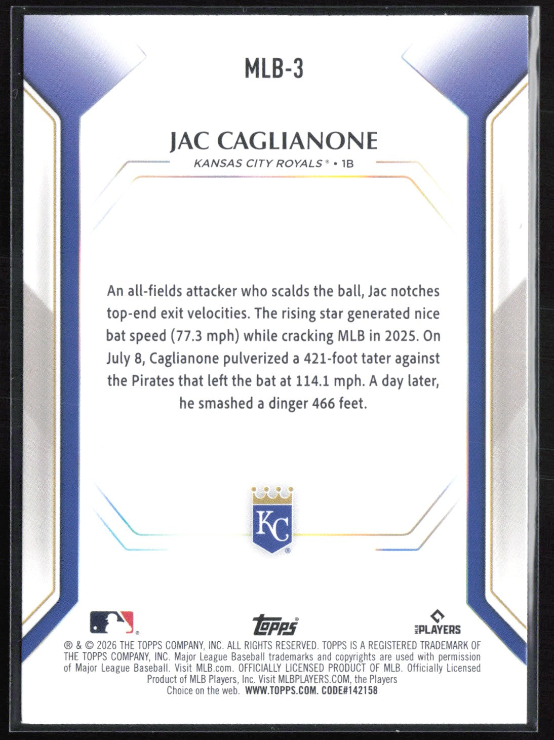Jac Caglianone RC Collector's Kit