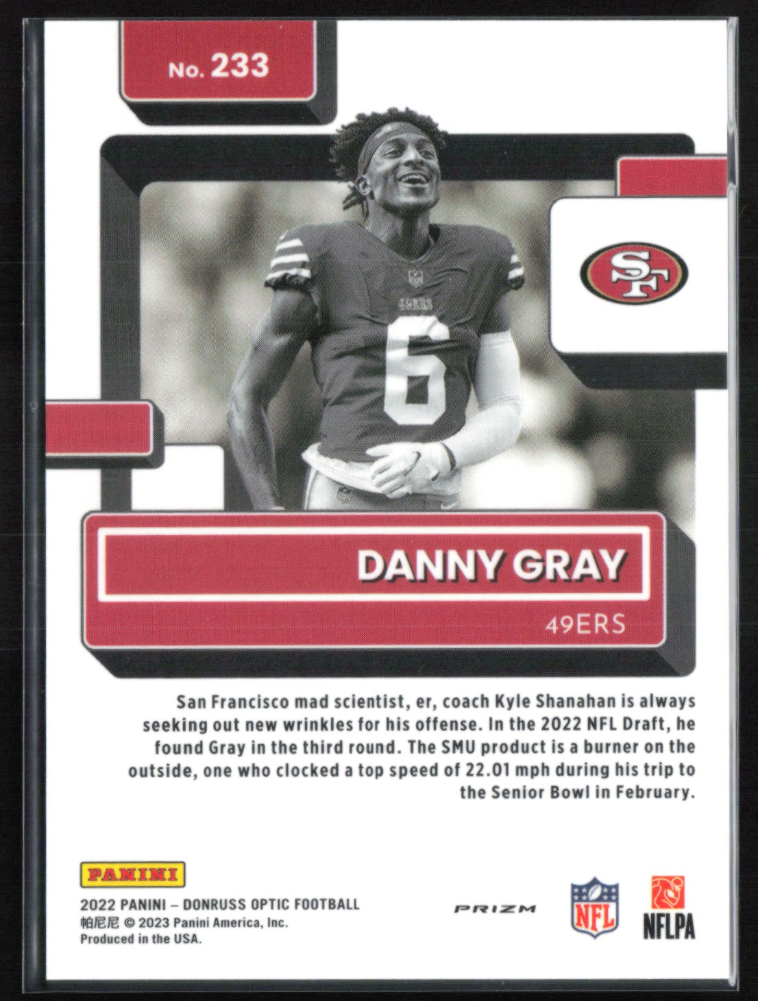 Danny Gray RC Negative Rated Rookie Variation