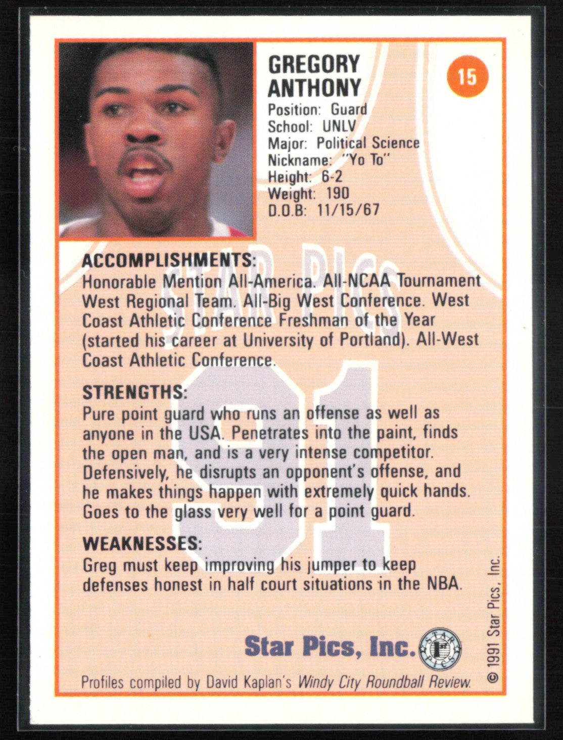 Greg Anthony Star Pics