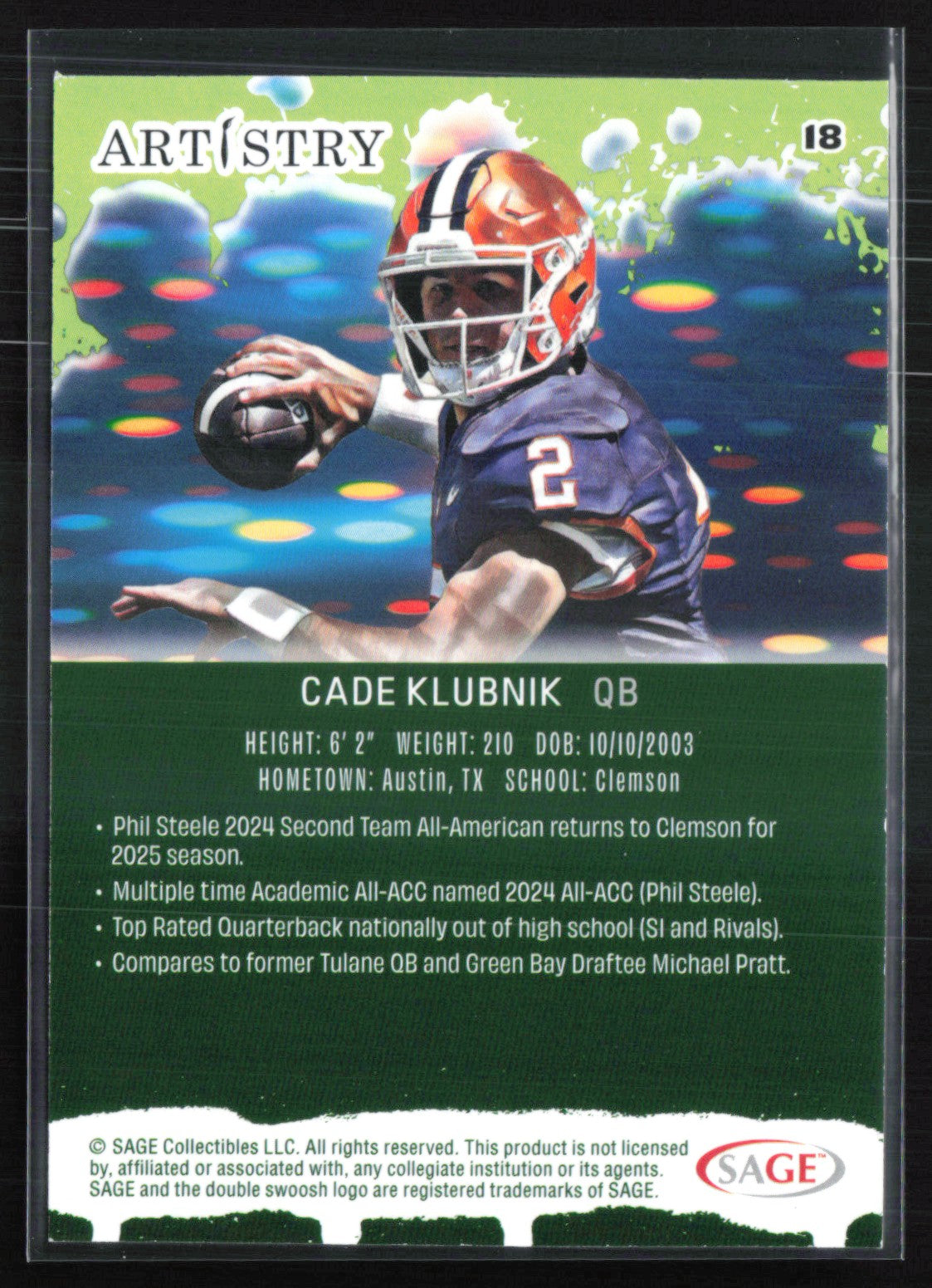 Cade Klubnik Artistry