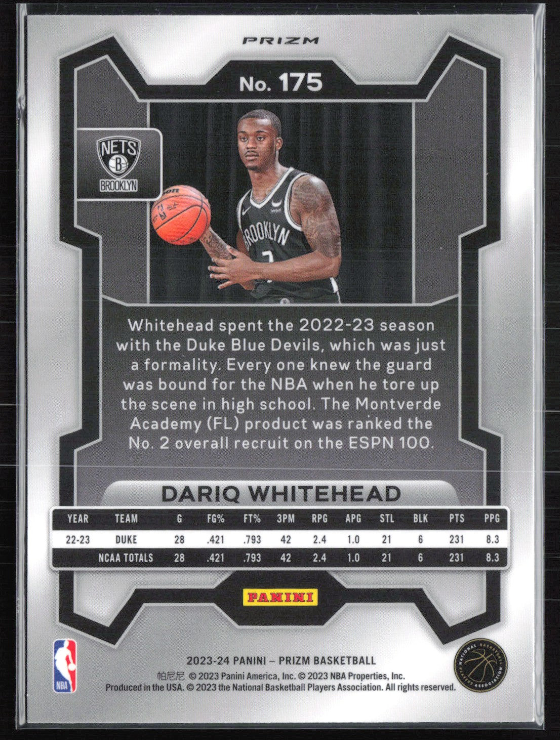 Dariq Whitehead RC Silver