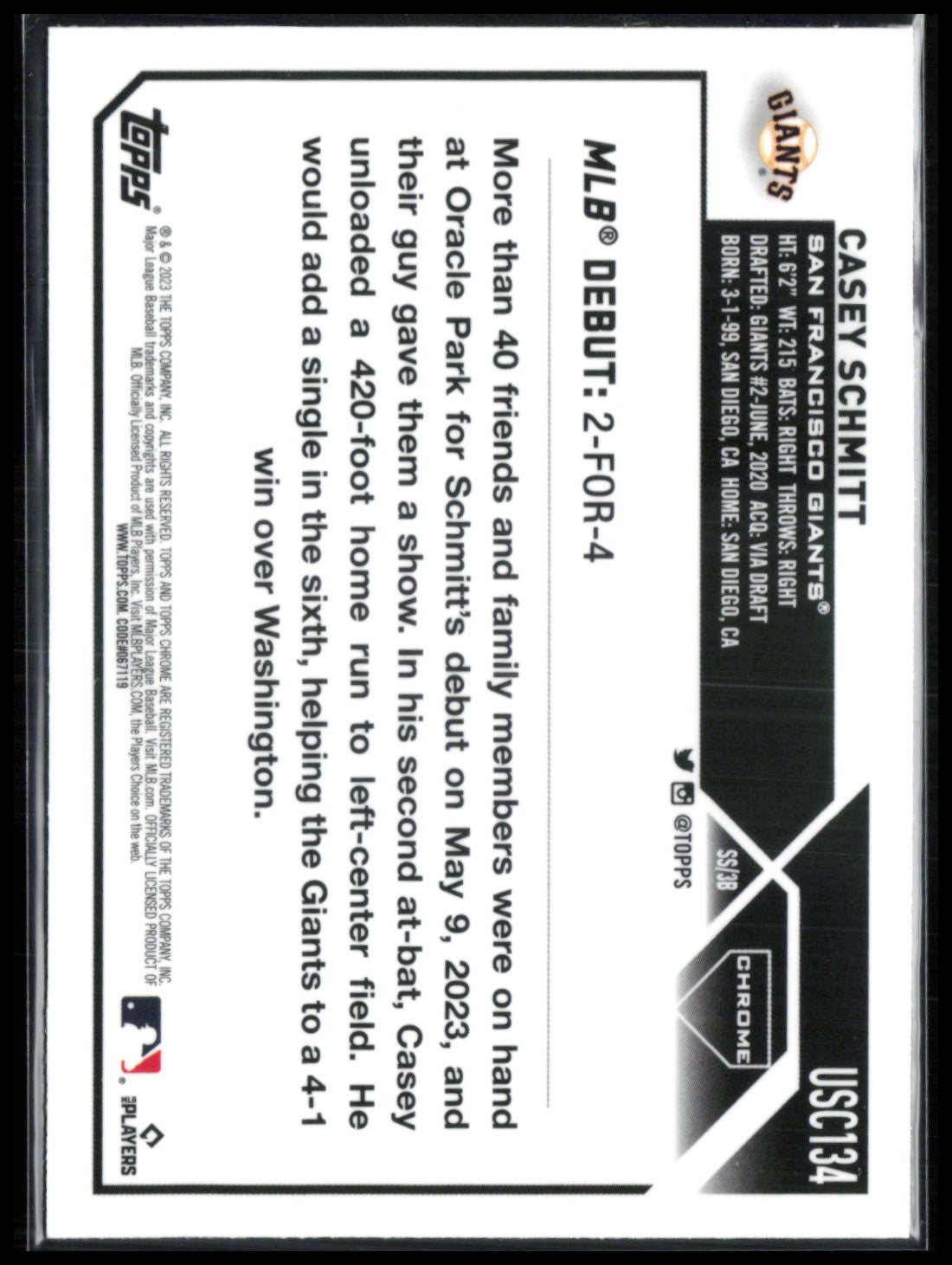 Casey Schmitt RC Refractor