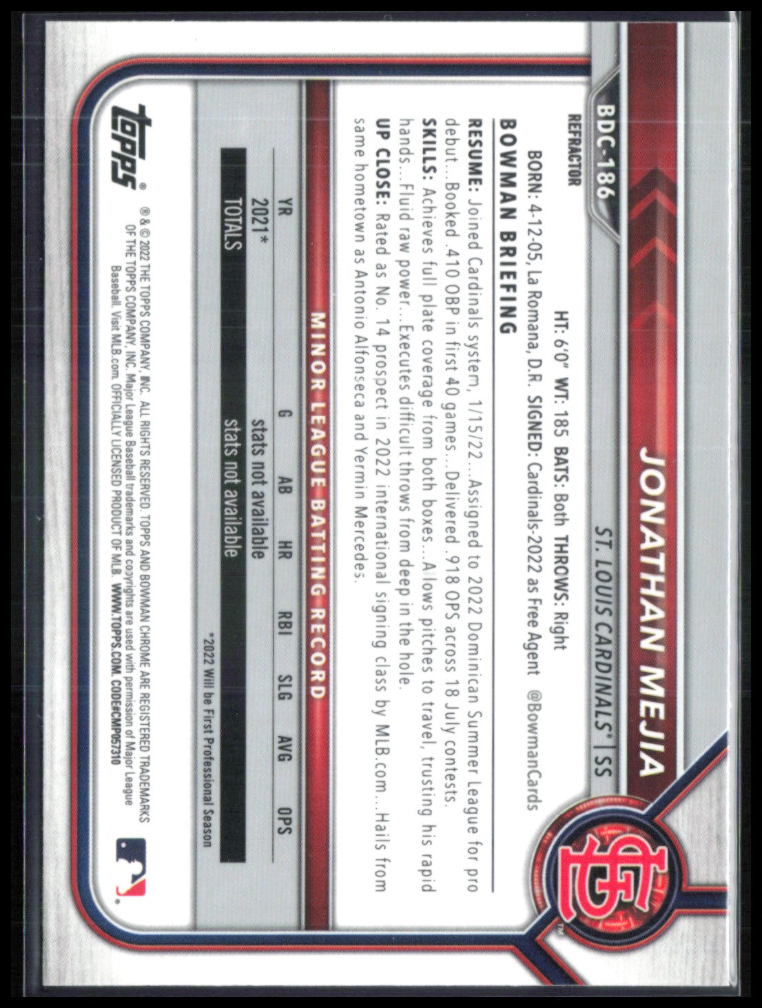 Jonathan Mejia Refractor Prospect