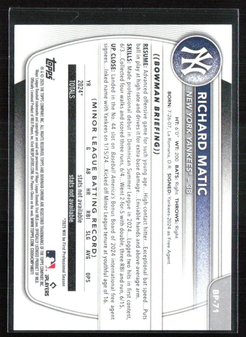 Richard Matic 1st Bowman