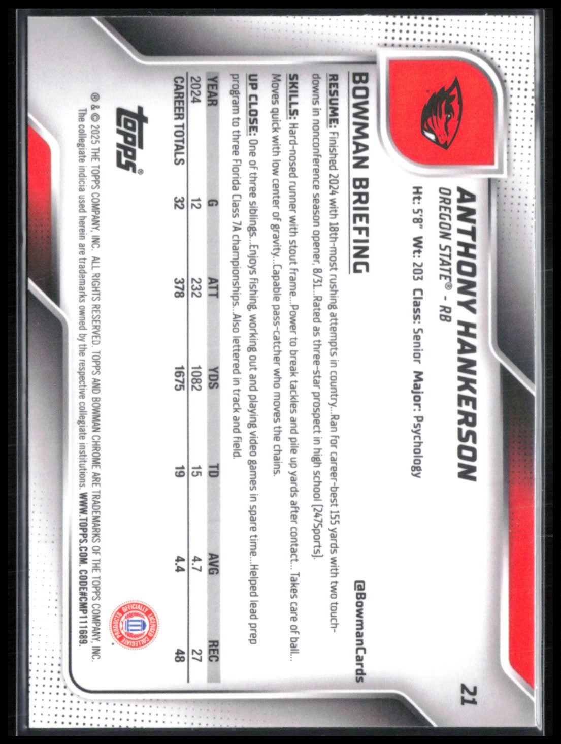 Anthony Hankerson 1st Bowman X-Fractor