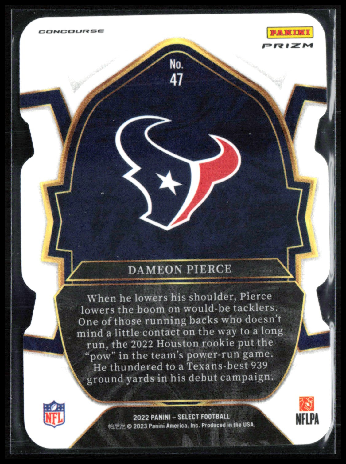 Dameon Pierce RC Black Green Die-Cut
