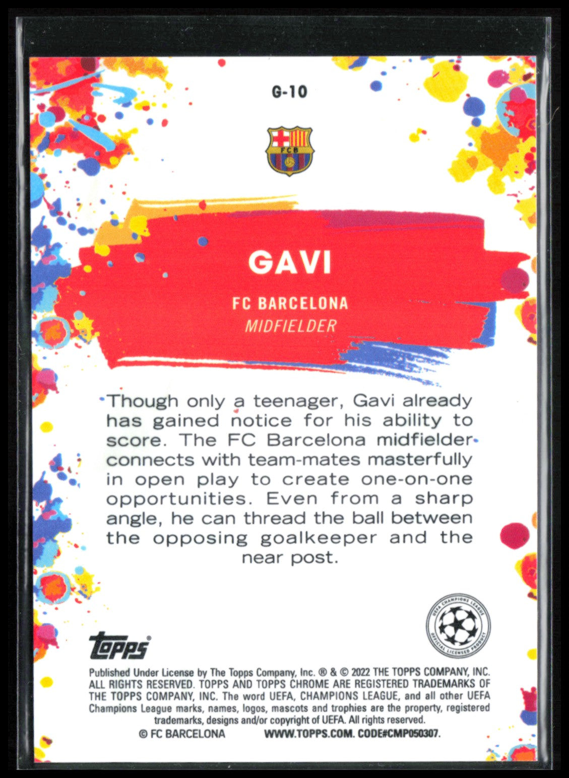 Gavi RC Golazo 2022 Topps Chrome Champions League