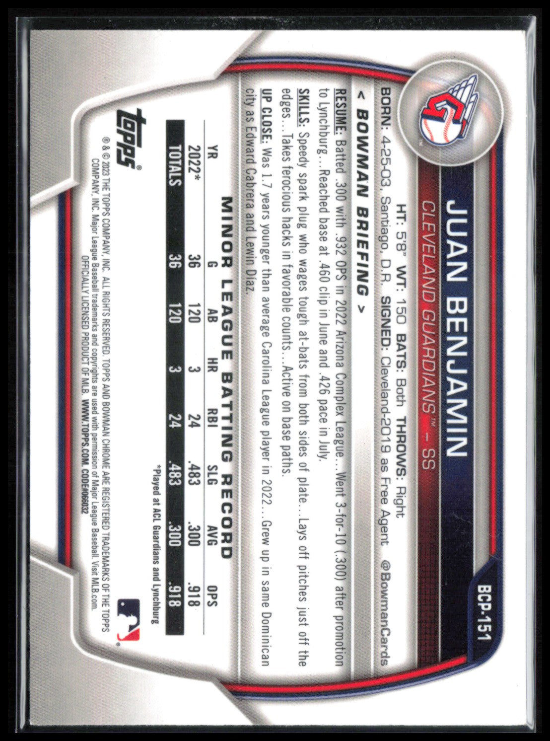Juan Benjamin 1st Bowman Mojo