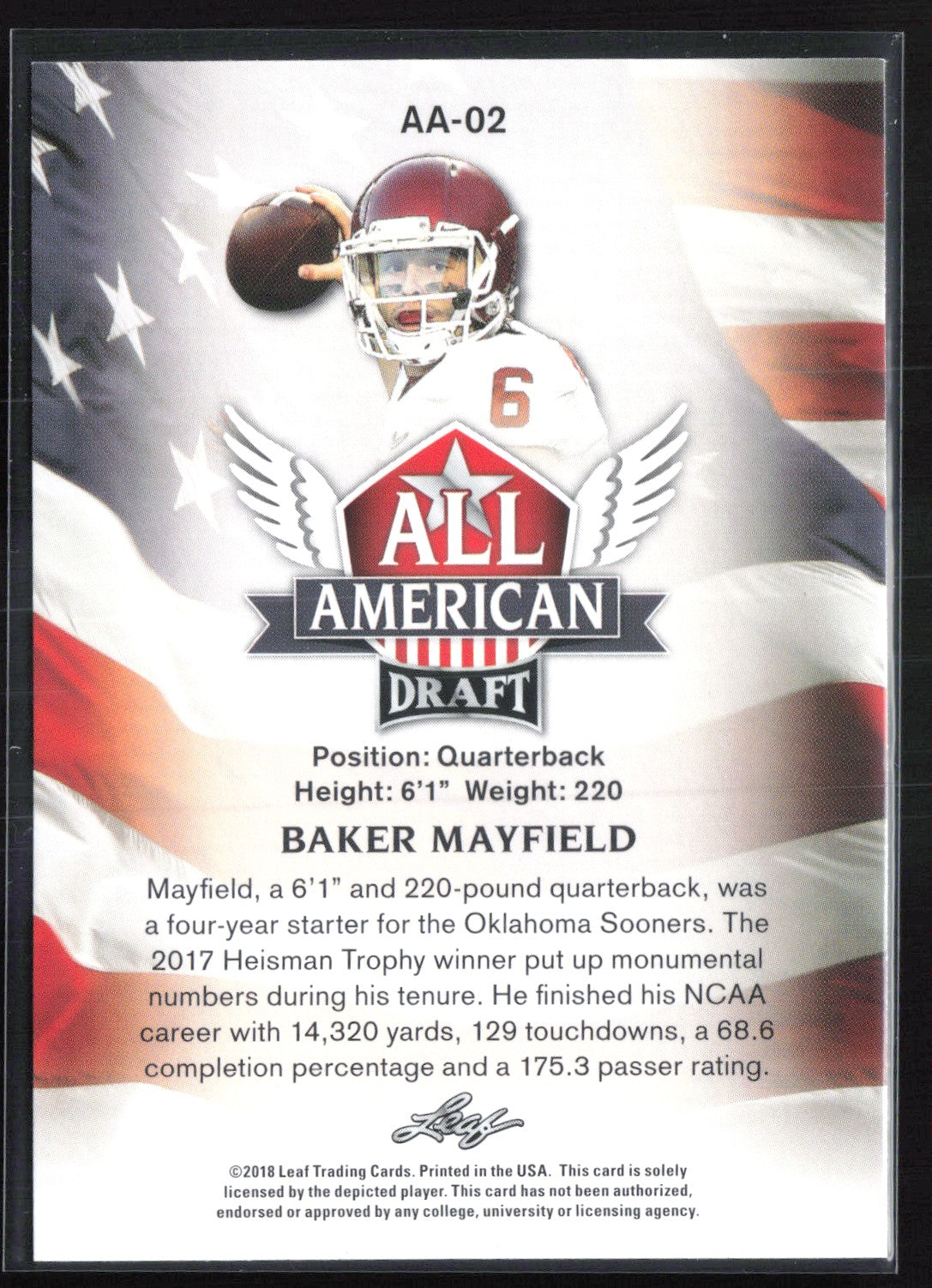 Baker Mayfield Draft All American