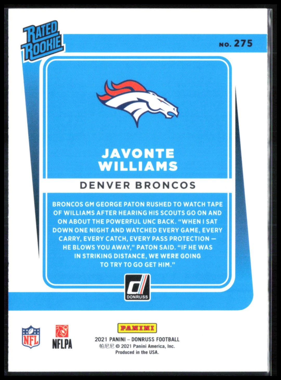 Javonte Williams RC