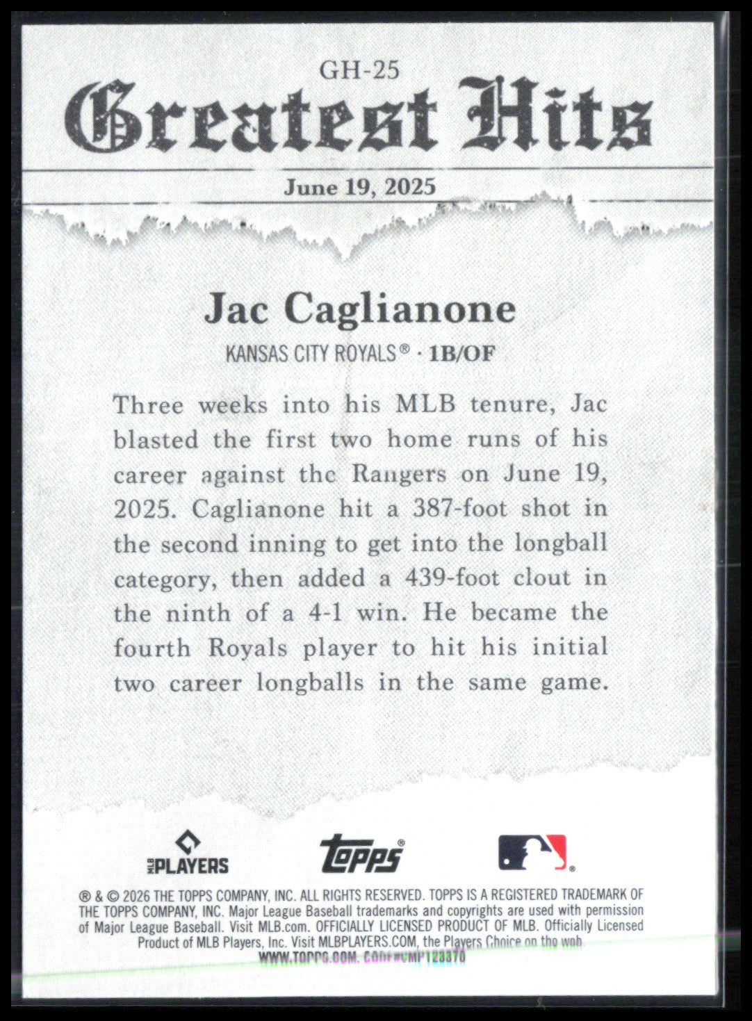 Jac Caglianone RC