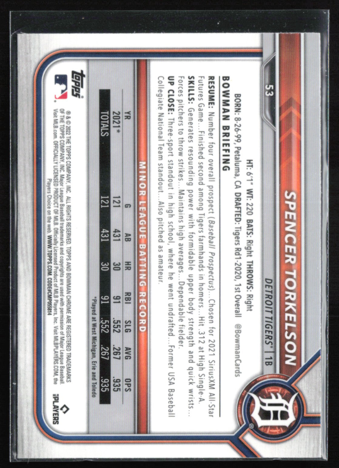 Spencer Torkelson RC