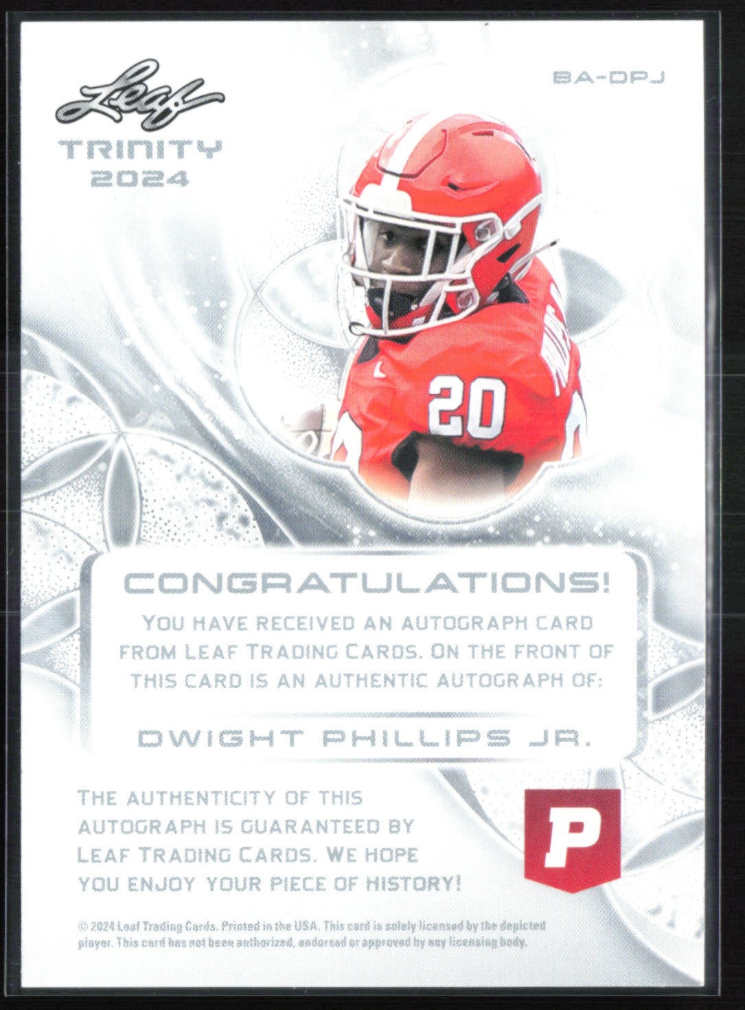Dwight Stephenson Auto 2024 Leaf Trinity