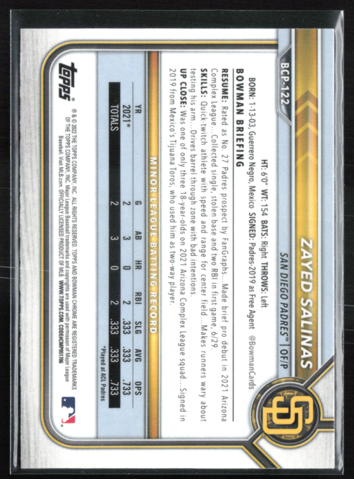 Zayed Salinas 1st Bowman
