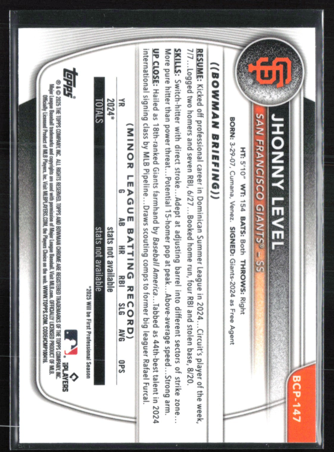 Jhonny Level 1st Bowman