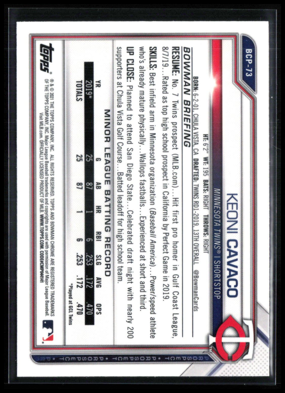 Keoni Cavaco Prospect